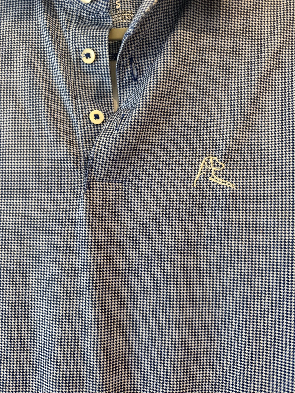 Rhoback Blue Micro-Check Performance Polo - Picture 2 of 5